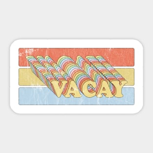 Vacay Sunset Vintage 60s Vacation Sticker